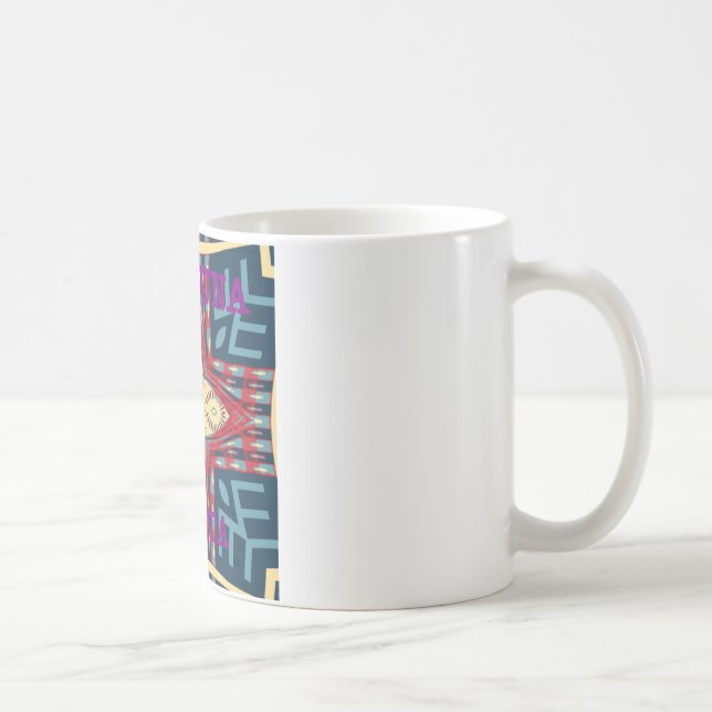 Mug Conception de dessin d'art abstrait de texte Hakun (Droite)