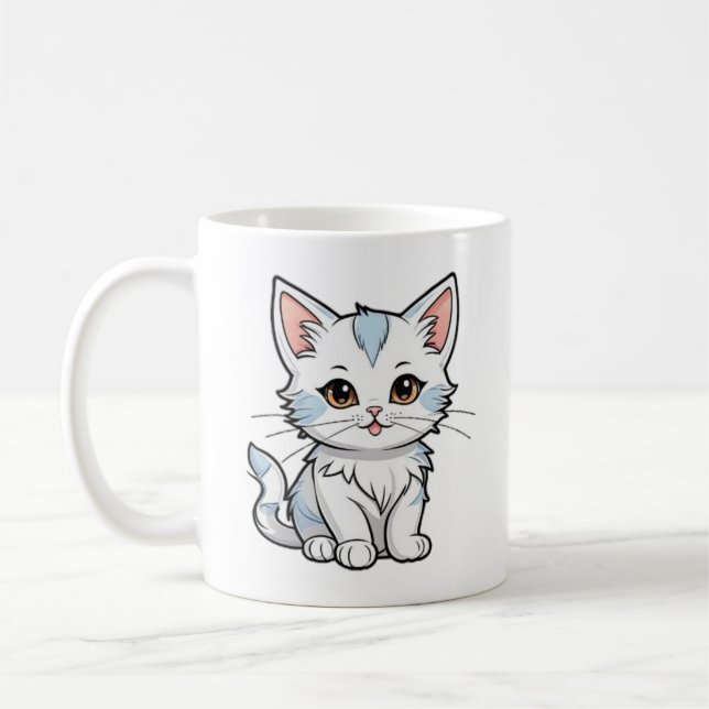 Mug Conception de dessin de ligne de dessin animé de c (Gauche)