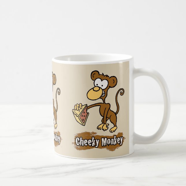 Mug Conception de dessin de singe Cheeky (Droite)