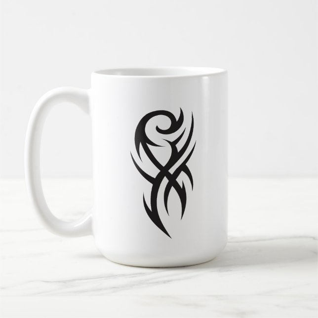 Mug Conception de dessin linéaire inspirée du tatouage (Gauche)