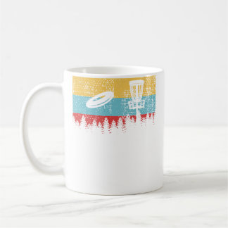 Mug Conception de disque de golf rétro Joueur de disqu