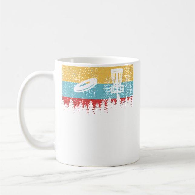 Mug Conception de disque de golf rétro Joueur de disqu (Gauche)