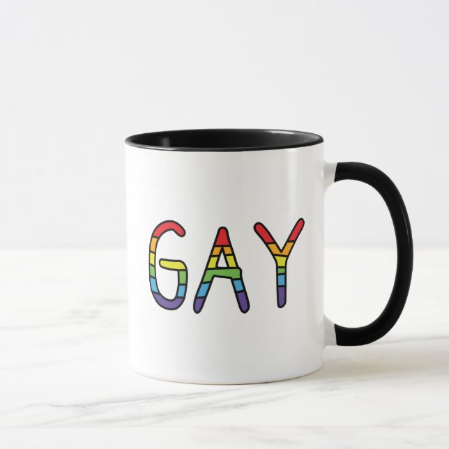 Mug Conception de Doodle Gay (Droite)