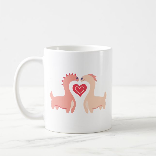 Mug Conception de dragon pour couple mignon (Gauche)