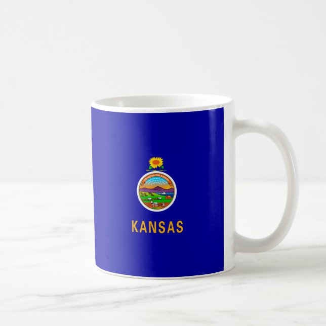 Mug Conception de drapeau d'état du Kansas (Droite)