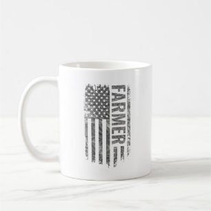 Mug Conception de drapeau USA en détresse pour agricul