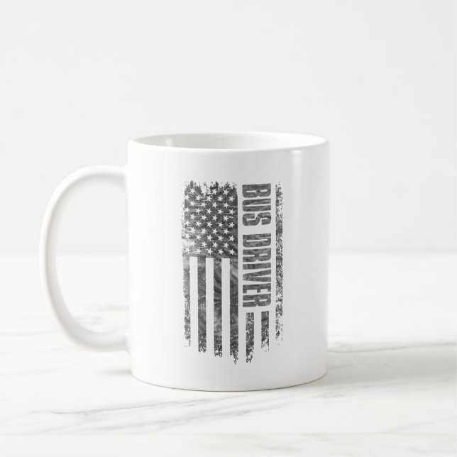 Mug Conception de drapeau USA en détresse pour chauffe (Gauche)