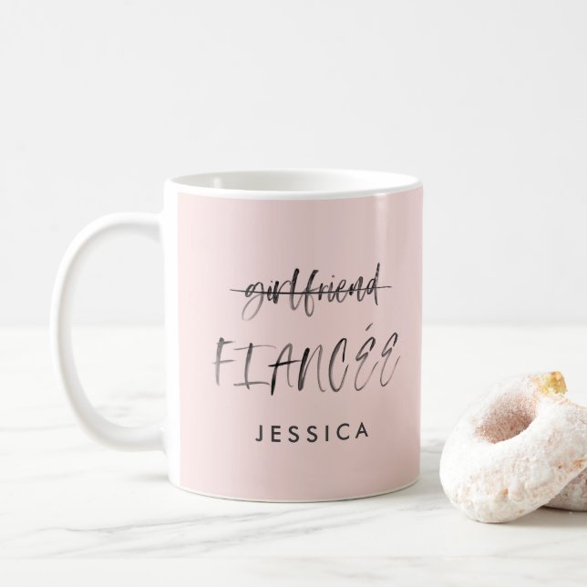 Mug conception de faire-part de fiançailles (Avec donut)