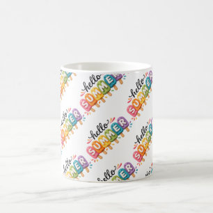 Mug Conception de Faux Yarn Bonjour Été
