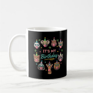 Mug Conception de fête d'anniversaire d'animaux sauvag