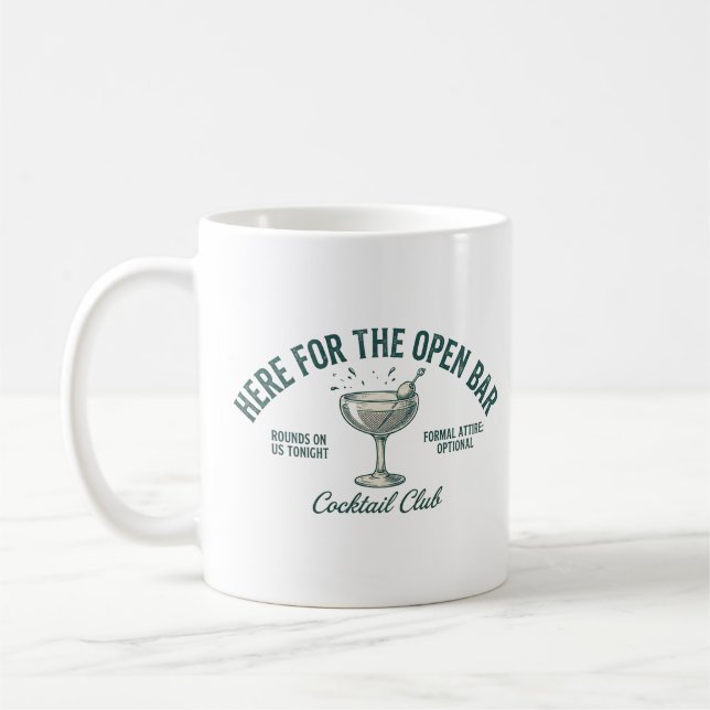 Mug Conception de fête de cocktail rétro drôle (Gauche)