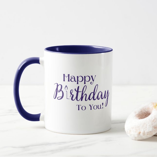 Mug Conception de fête festive pour célébration d'anni (Avec donut)