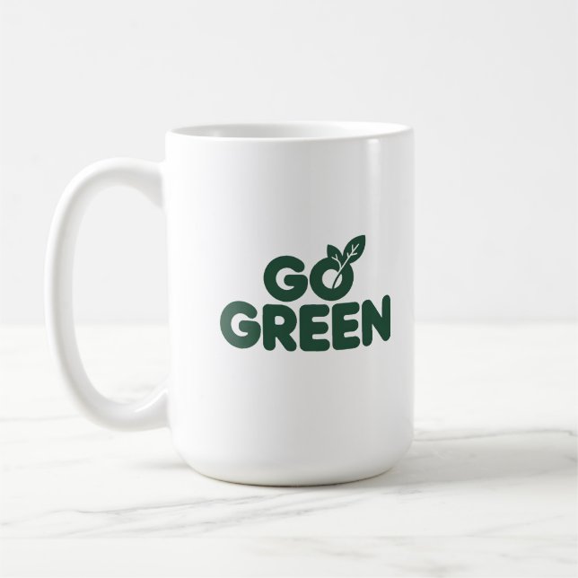 Mug Conception de feuille écologique éco-responsable m (Gauche)