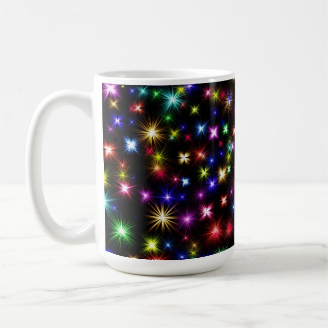 Mug Conception de feux d'artifice Étoiles Colorées (Gauche)