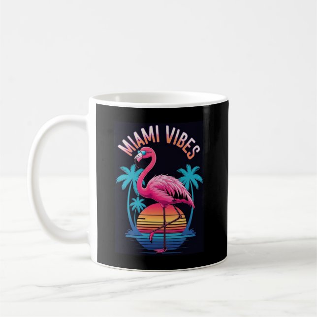 Mug Conception de flamant rose d'été Miami Vibes-63454 (Gauche)