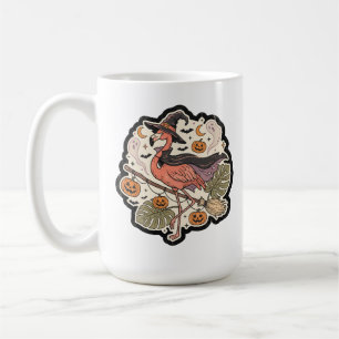 Mug Conception de flamant rose effrayant vintage pour