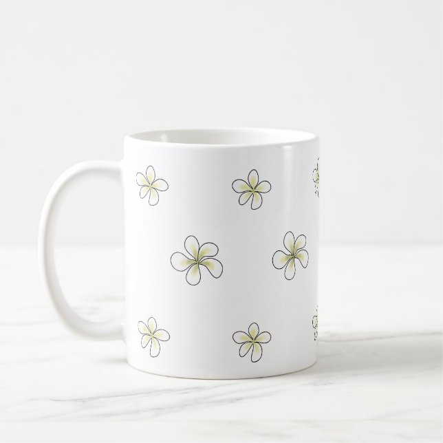 Mug Conception de fleurs Plumeria (Gauche)
