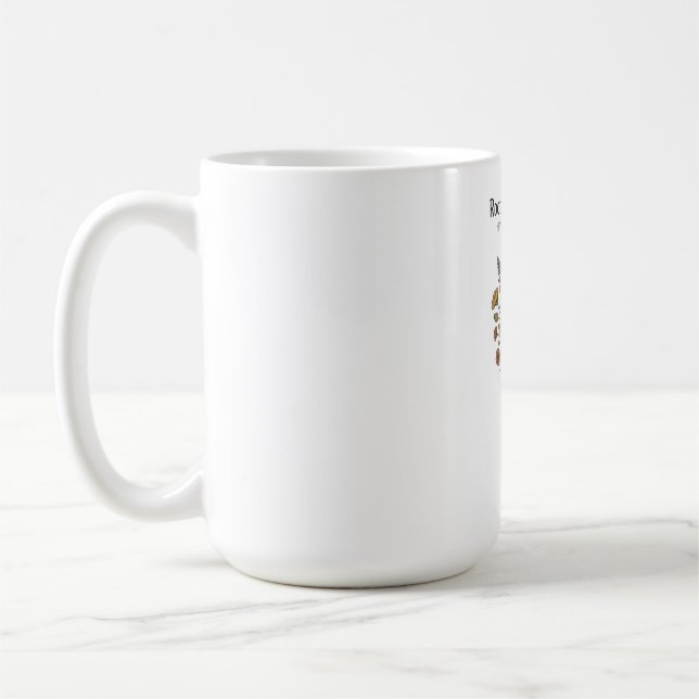 Mug Conception de fleurs sauvages vintage enracinées e (Gauche)