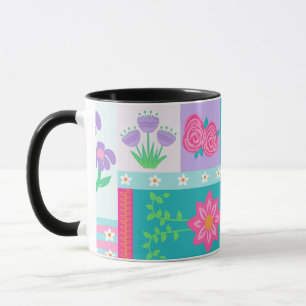 Mug Conception de fleurs vibrantes en fleurs