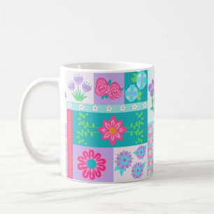 Mug Conception de fleurs vibrantes en fleurs