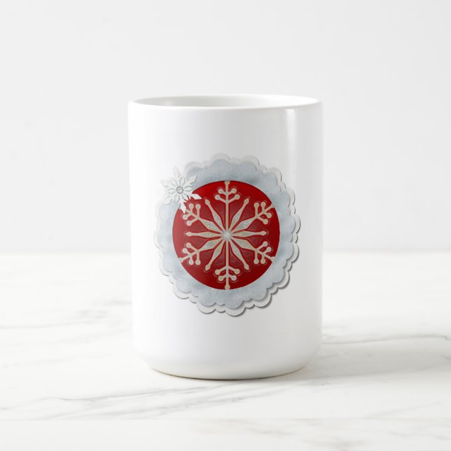 Mug Conception de flocon de neige - Noël personnalisab (Centre)