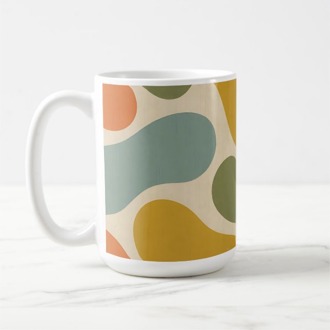 Mug Conception de formes abstraites du milieu du siècl (Gauche)