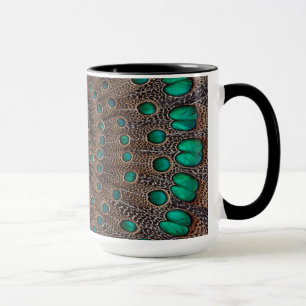 Mug Conception de fractale de plume de faisan