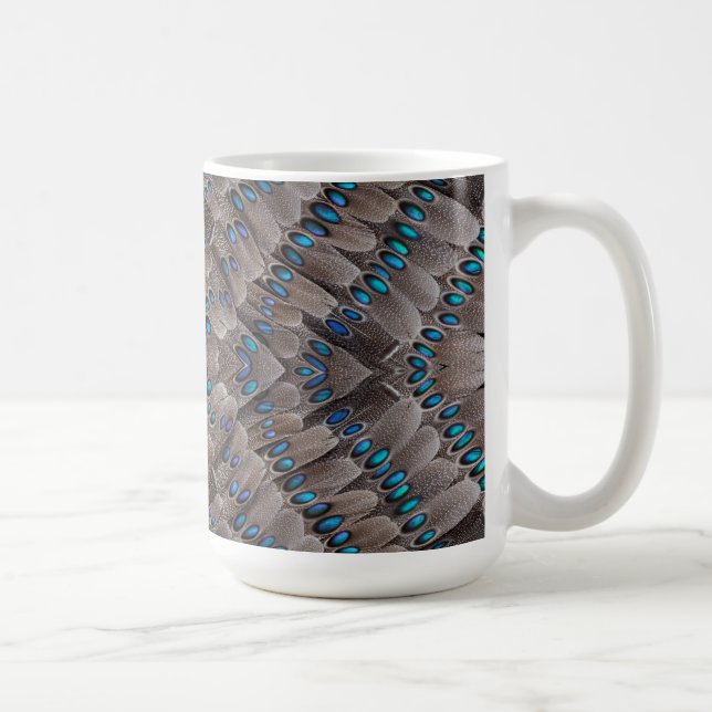 Mug Conception de fractale plume de faisan (Droite)