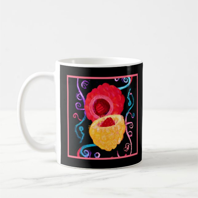 Mug Conception de fruits néon tropicaux dynamiques (Gauche)