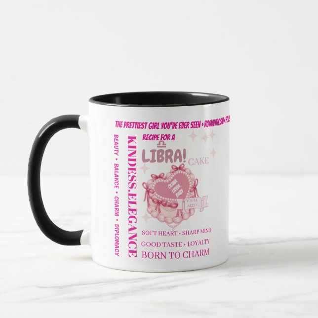 Mug Conception de gâteau de Balance personnalisé (Gauche)