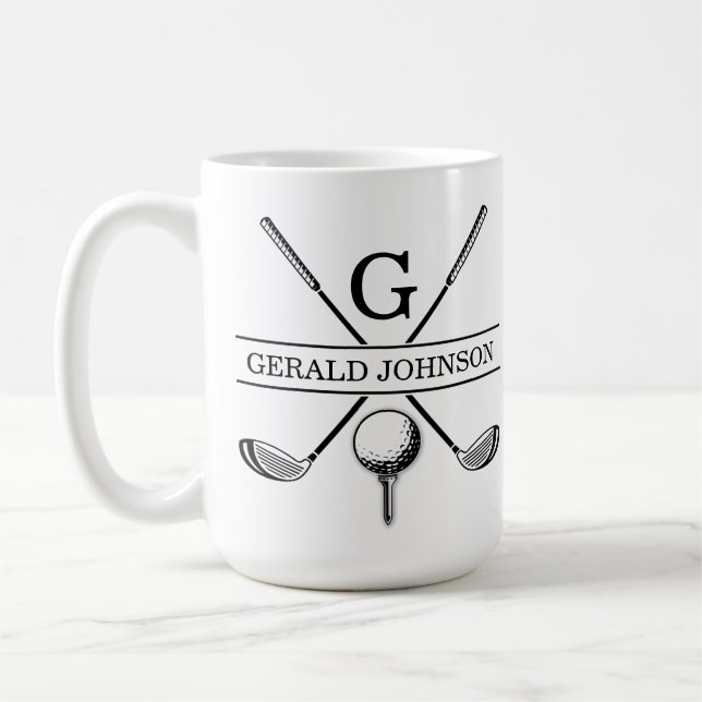 Mug Conception de golf Monogramme Modèle à deux tons c (Gauche)