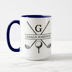 Mug Conception de golf Monogramme Modèle à deux tons c
