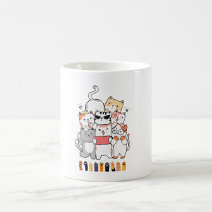 Mug conception de groupe de chats