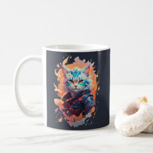 Mug Conception de guerrier chat ninja mignon