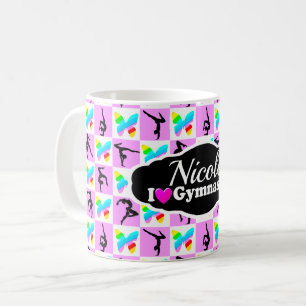 MUG CONCEPTION DE GYMNASTIQUE DE JOLIE ROSE