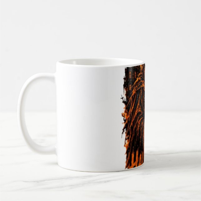 Mug Conception de Halloween de la Faucheuse Citrouille (Gauche)