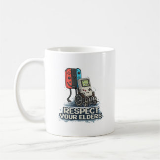 Mug Conception de jeu vidéo rétro Respectez vos aînés