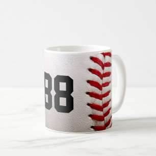 Mug Conception de joueur de baseball avec numéro de ma