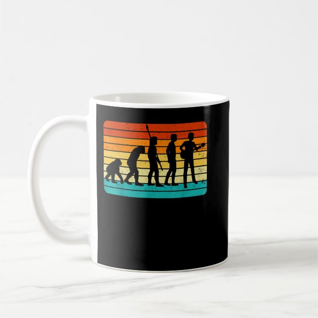 Mug Conception de joueur de guitare vintage Guitariste (Gauche)
