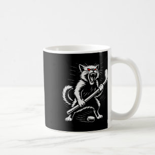 Mug Conception de joueur de hockey sur glace de chat e