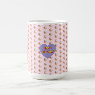 Mug Conception de Joyeux Anniversaire Ballon Cœur Past
