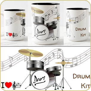 MUG - Conception de kit de batterie - I Heart Musi
