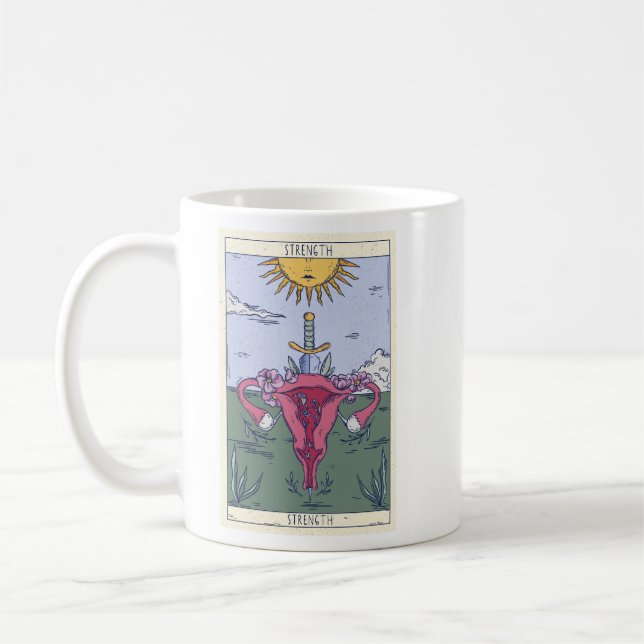 Mug Conception de la carte Tarot de résistance Uterus (Gauche)