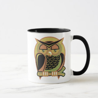 Mug conception de la chouette rétro, conception de la