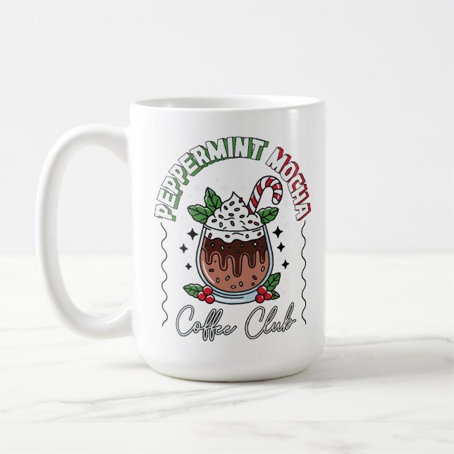 Mug Conception de la coupe de café Mocha Pepperment Fe (Gauche)