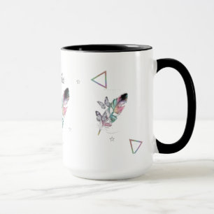 Mug Conception de la Coupe de Plumes et Papillons de s