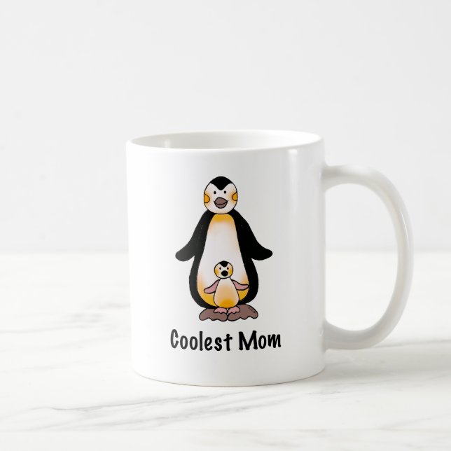 Mug Conception de la famille de manchots de la maman l (Droite)