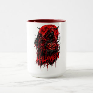 Mug Conception de la fête d'Halloween avec la Faucheus