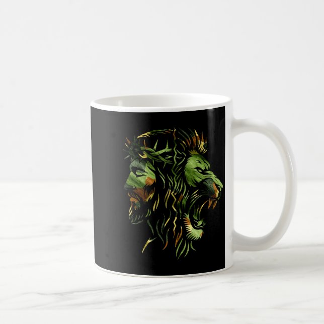 Mug Conception de la foi camouflage couronne Jésus lio (Droite)