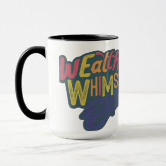 Mug Conception de la lettre multicolore "richement Whi